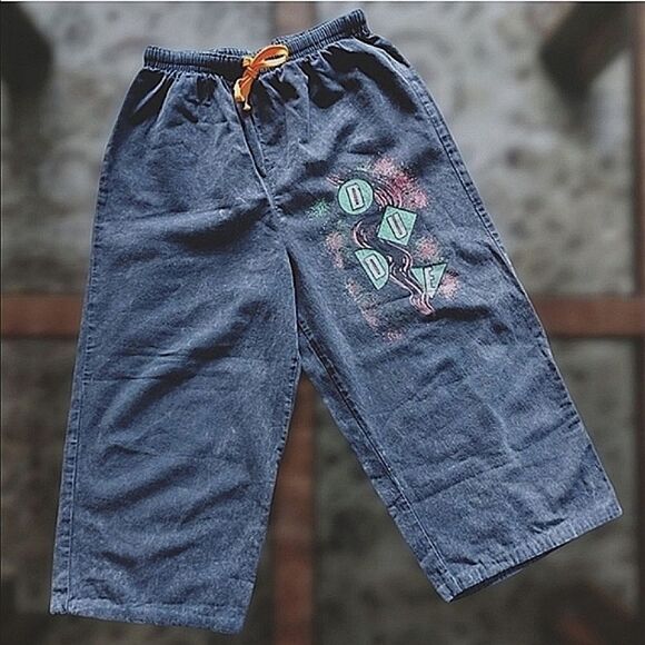 Vtg kid's lightweight drawstring summer pants - Picture 2 of 8